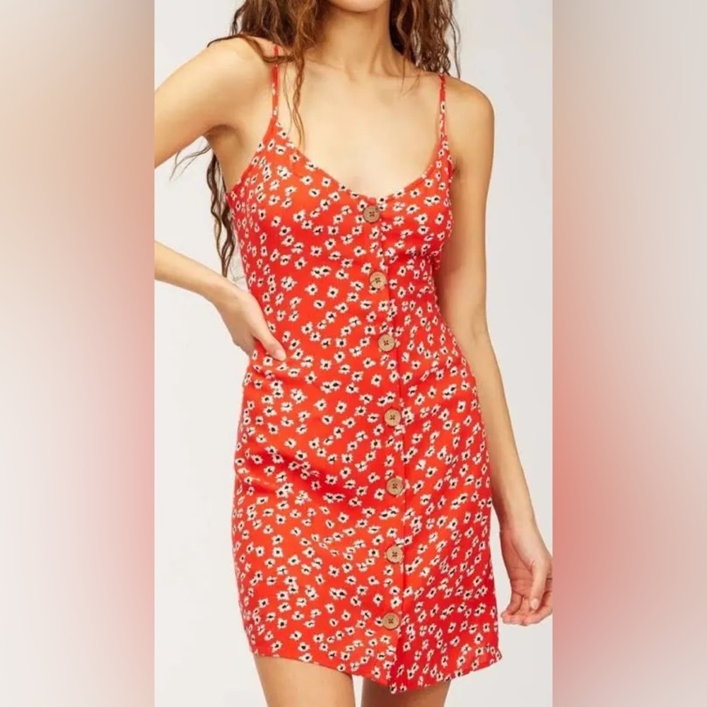Billabong Red Floral Mini Dress